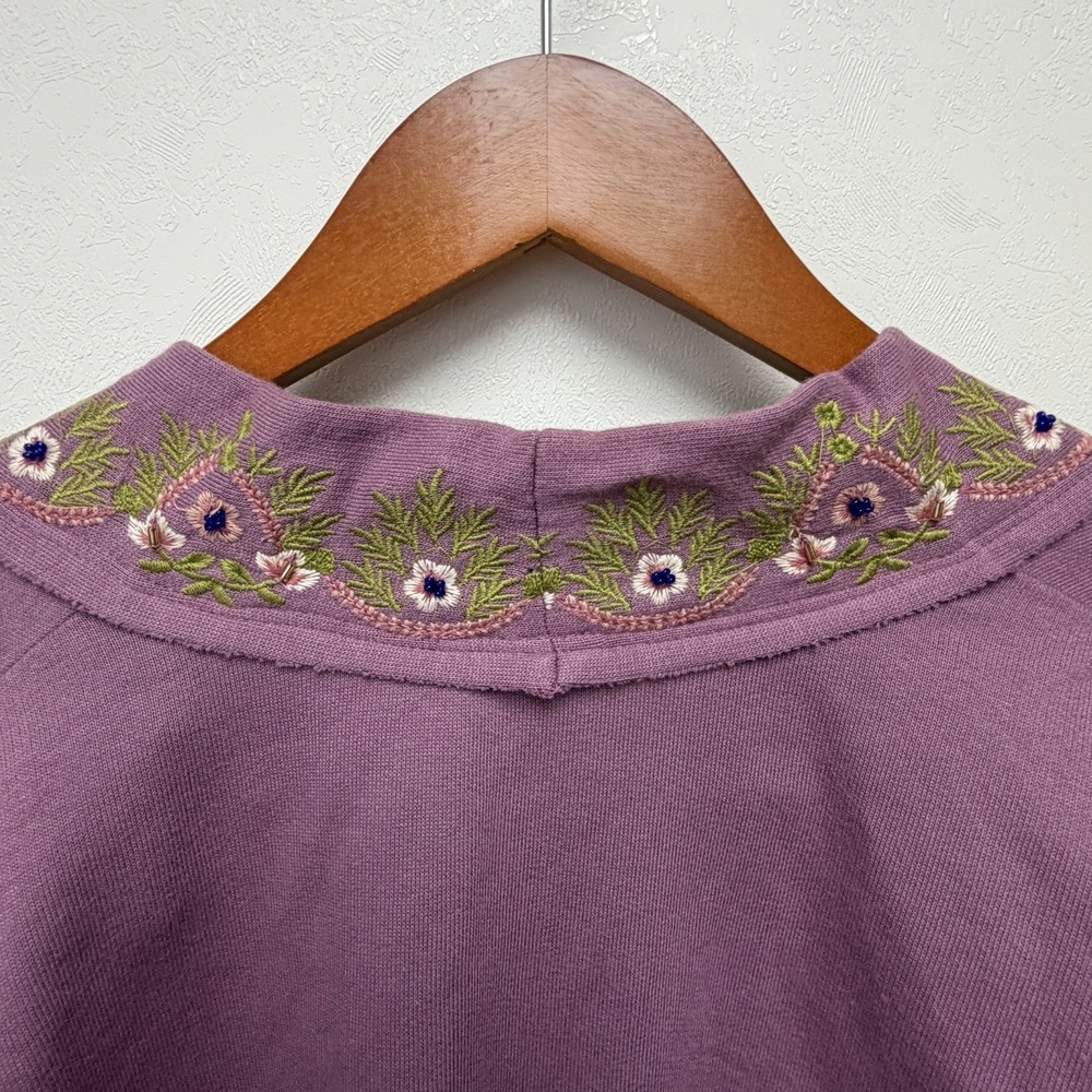 Aratta Juliette Embellished French Terry Kimono One Size Floral Boho‎ Hippie - Picture 13 of 13